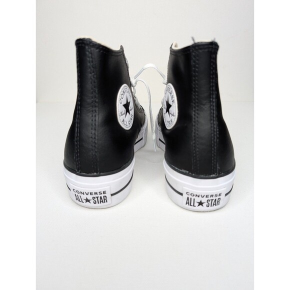 Converse Womens Chuck Taylor Hi Top Platform Leather Sneakers Sz 8 - Picture 6 of 9